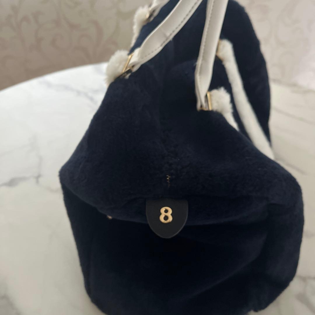 ムータ 配色ファーボストンバック