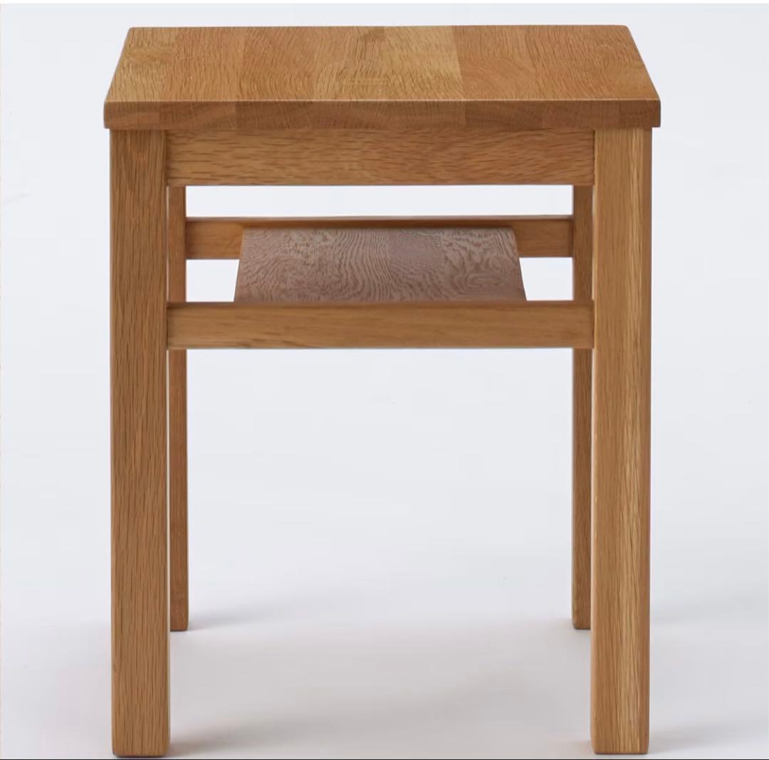 【m】無印良品 木製サイドテーブルベンチ／板座