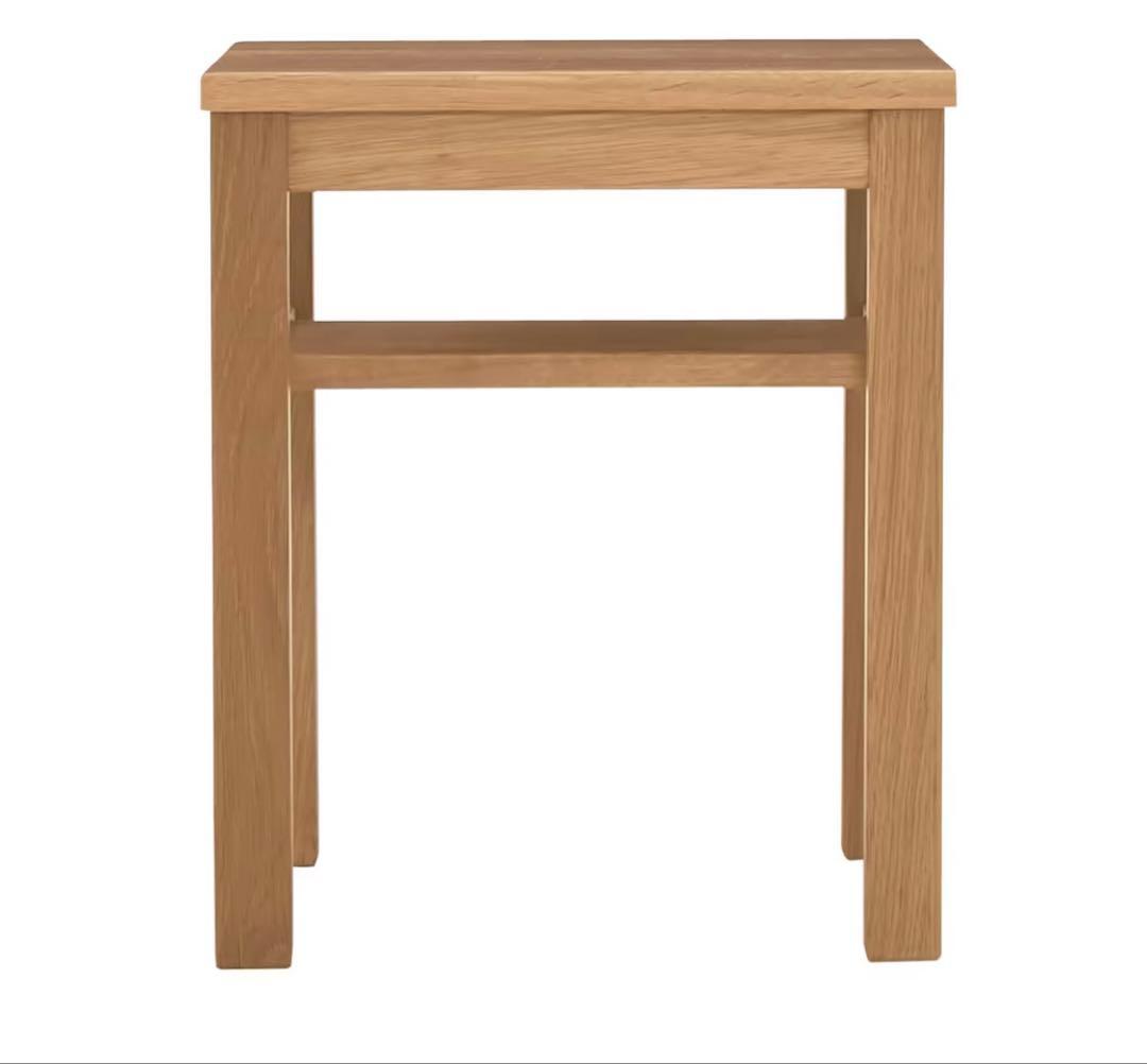 【m】無印良品 木製サイドテーブルベンチ／板座