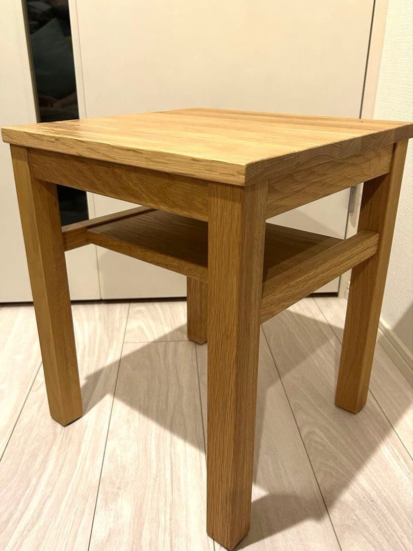 【m】無印良品 木製サイドテーブルベンチ／板座