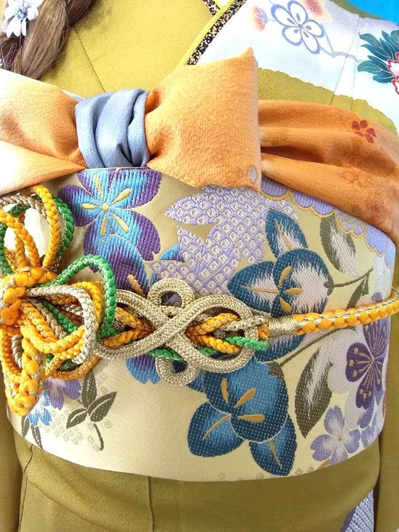 振袖フルセット、正絹振袖成人式、重ね襟、帯揚げ帯締め、西陣袋帯、襦袢、ガード加工