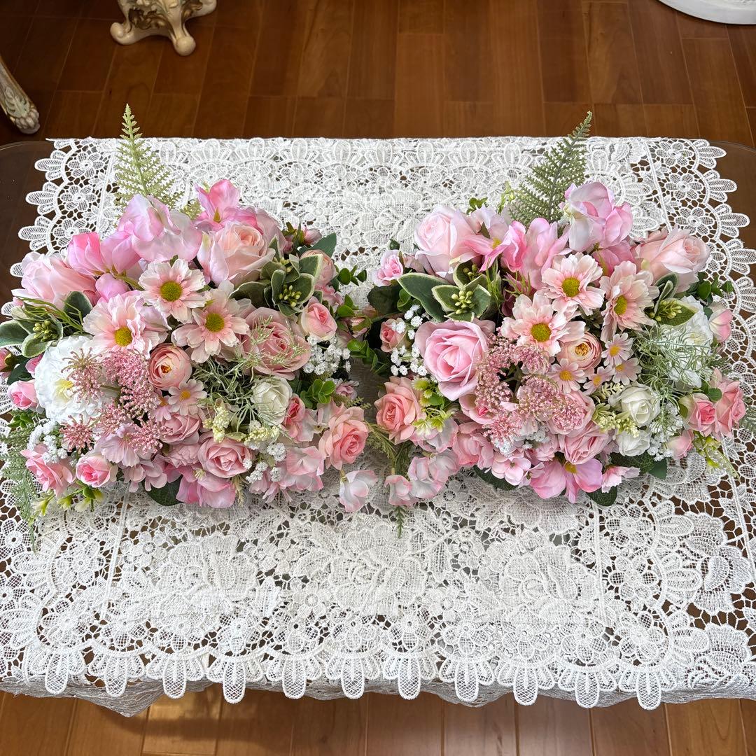 ベビーピンクのテーブルフラワー kyoka