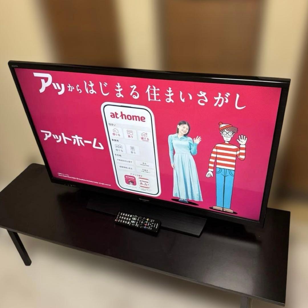 美品 SHARP AQUOS 40V型 液晶テレビ 木目調デザイン 外付機器対応