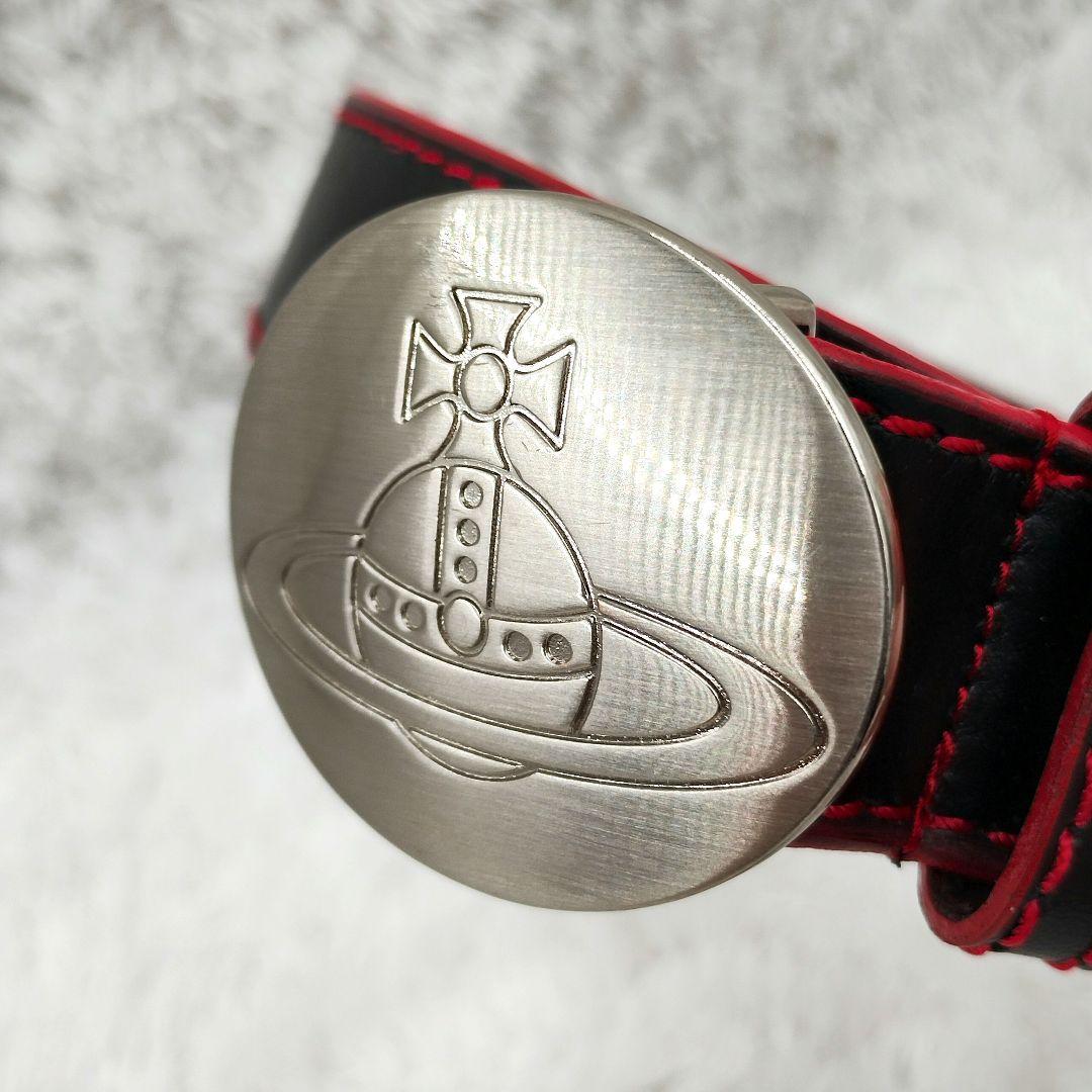 vivienne Westwood✨️オーブ　バックル　ベルト　シルバー　レッド