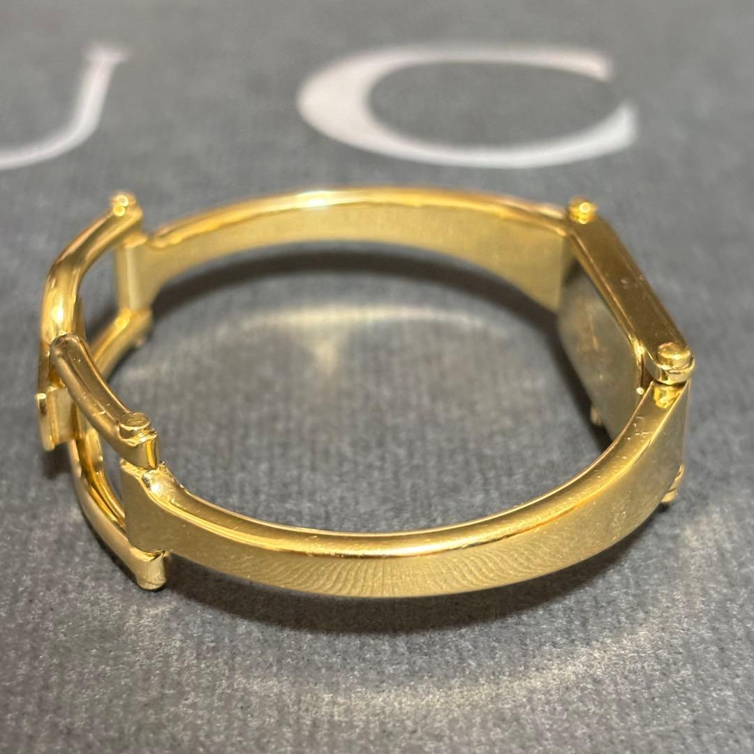 GUCCI グッチ 腕時計 レディース バングル ゴールドブラック 正規品 美品