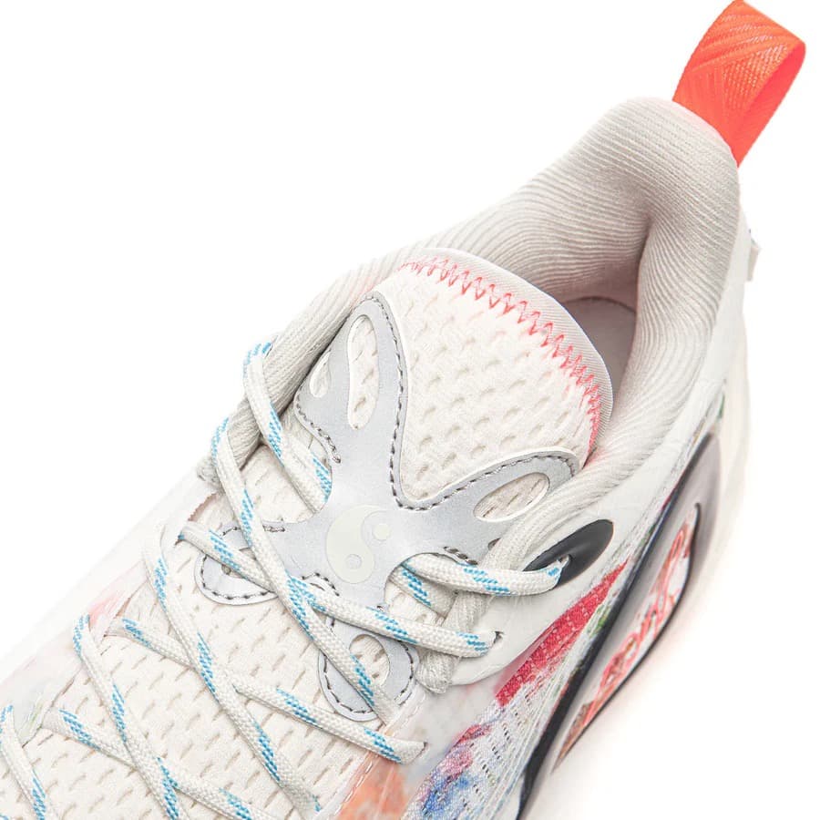 バスケットボールシューズ ホワイト/マルチカラー キャンバス