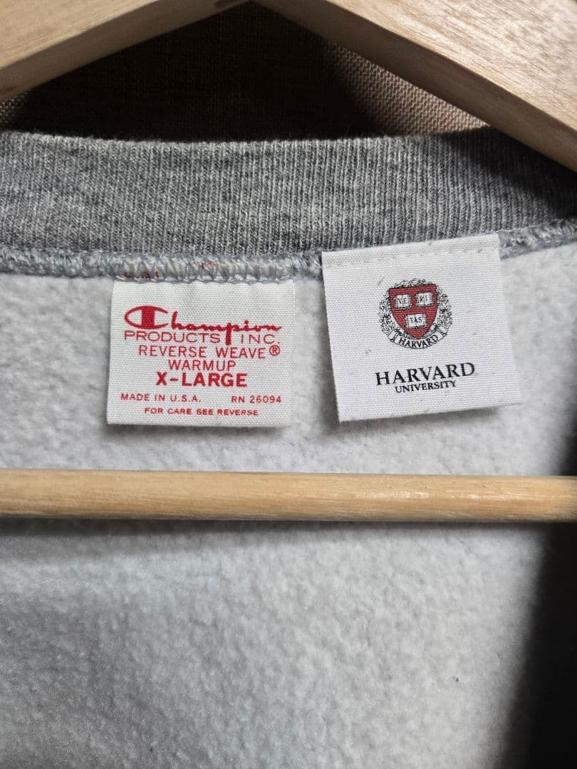 champion 復刻 赤単タグ ハーバード大学 リバースウィーブ USA製