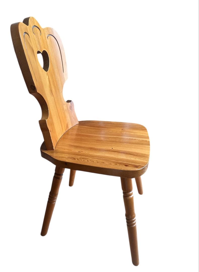 【antique】木製カントリーチェア 北欧風カフェチェア　2脚セット