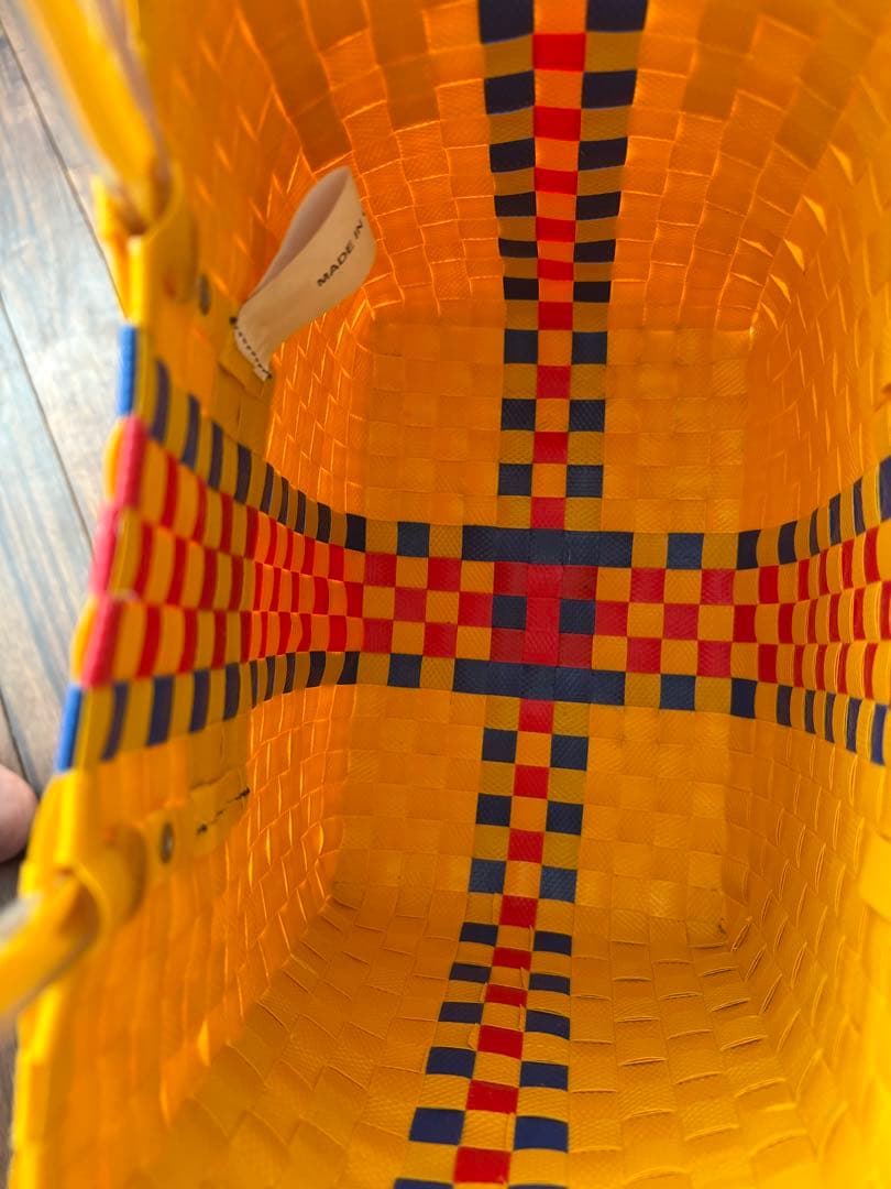 マルニフラワーマーケット　カゴバック　黄色　イエロー