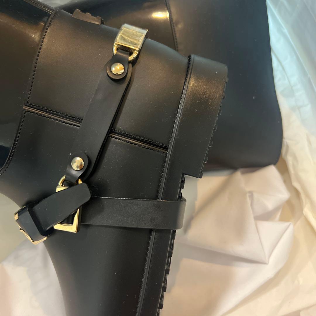 【新品】JIMMY CHOO ブラック長靴・レインブーツ