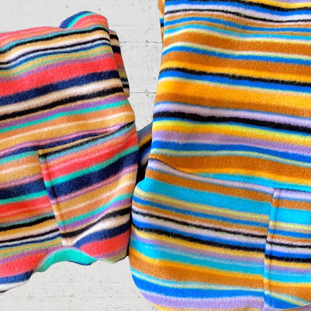 ⑥マルチカラーフリース カバーオール