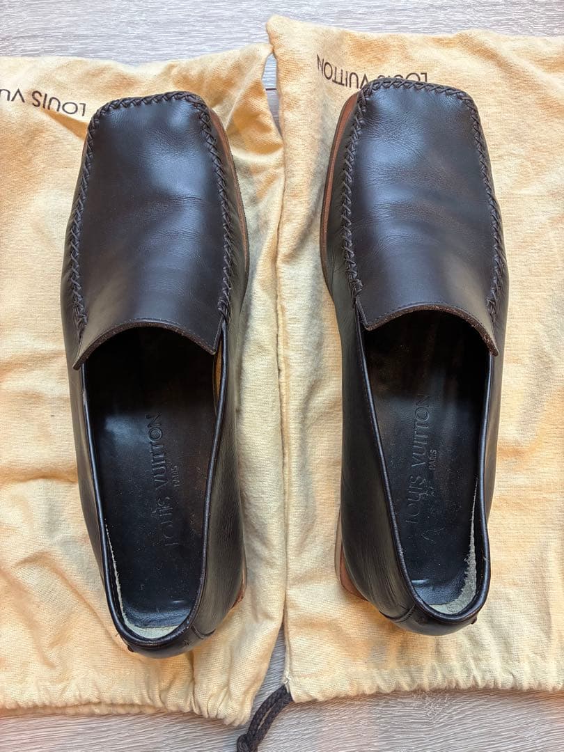 【美品】Louis Vuitton ダークブラウン ローファー