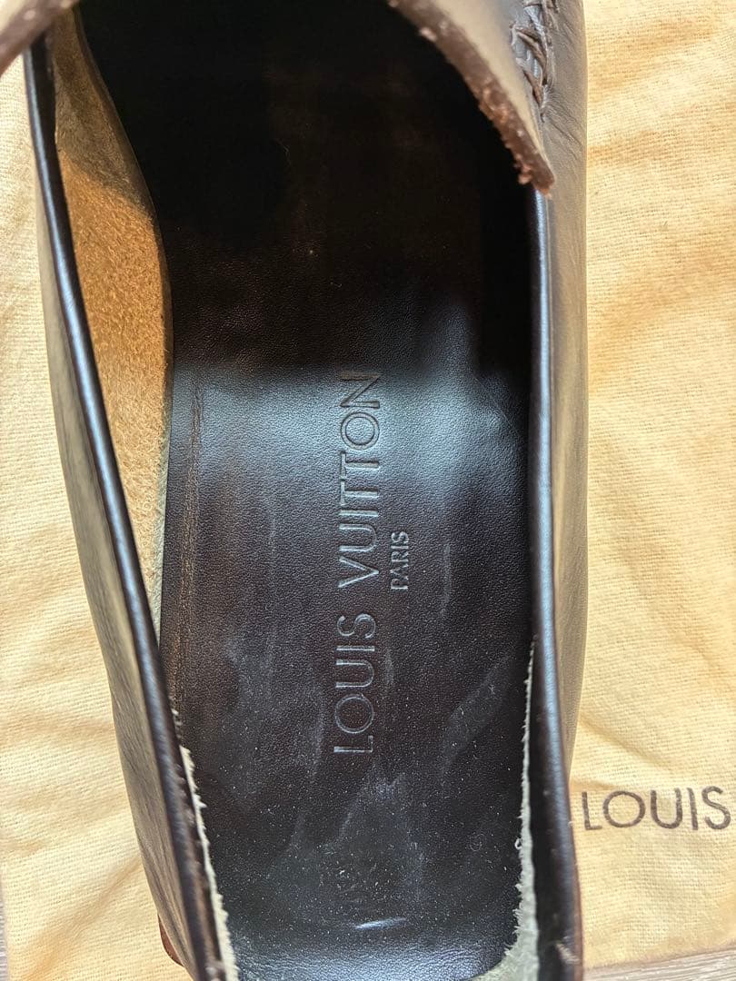 【美品】Louis Vuitton ダークブラウン ローファー