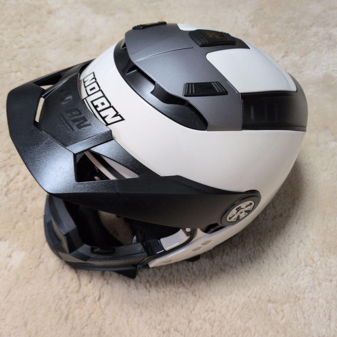 鑑賞用【美品】NOLAN NXX フルフェイスヘルメット ホワイト/ブラック