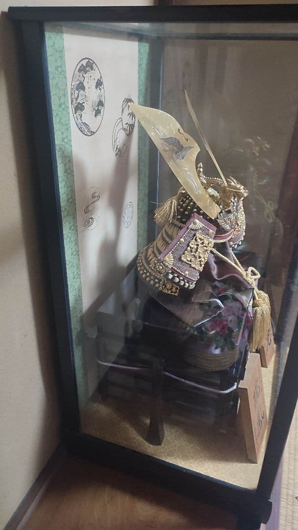 特選　五月人形　極上　角切　兜飾　ガラスケース入り 兜飾り こどもの日 子供の日