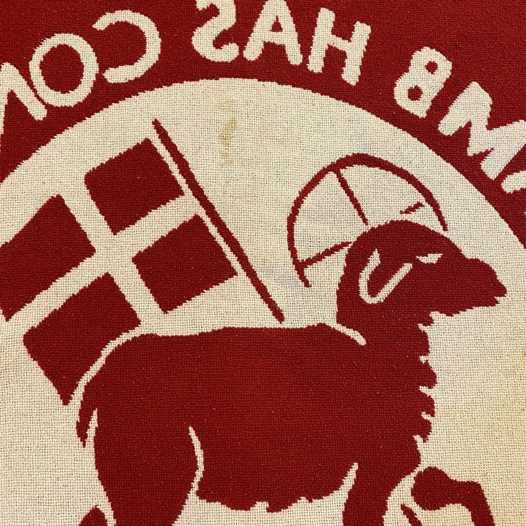 聖書文言 ラムモチーフ ヴィンテージ ゴブラン織 ラグ 両面配色　140×118