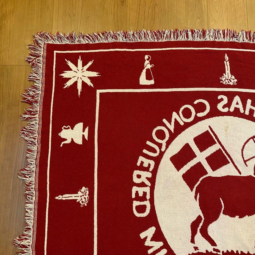 聖書文言 ラムモチーフ ヴィンテージ ゴブラン織 ラグ 両面配色　140×118