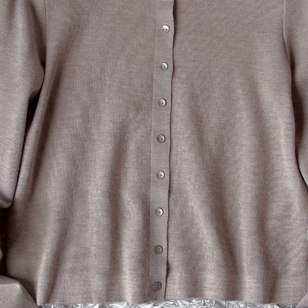 【美品】フォクシー クルーネックニットカーディガン エブリデイ カシミアシルク