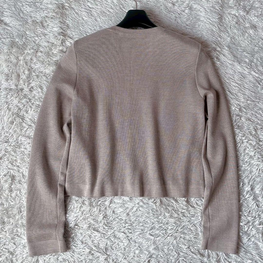 【美品】フォクシー クルーネックニットカーディガン エブリデイ カシミアシルク