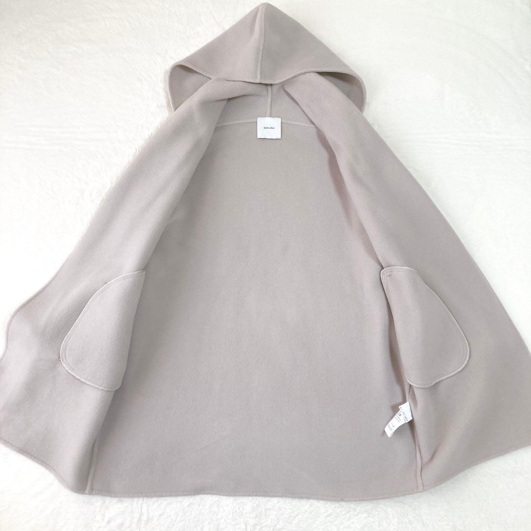 ✨極美品✨スピックアンドスパン★ダブルモッサリバーフーディーコート カシミヤ