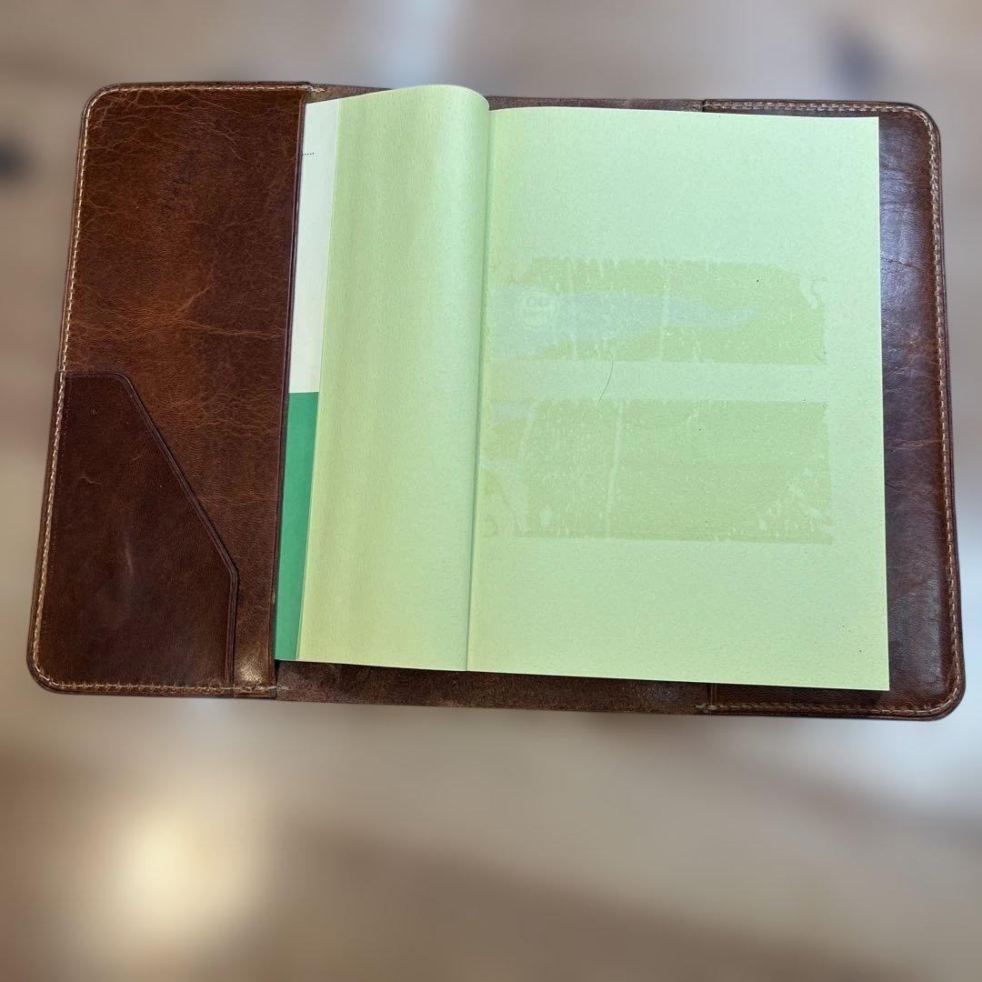 【ちよぴー様オーダー品】A5 ブックカバー レッド ブラウン ペンケース