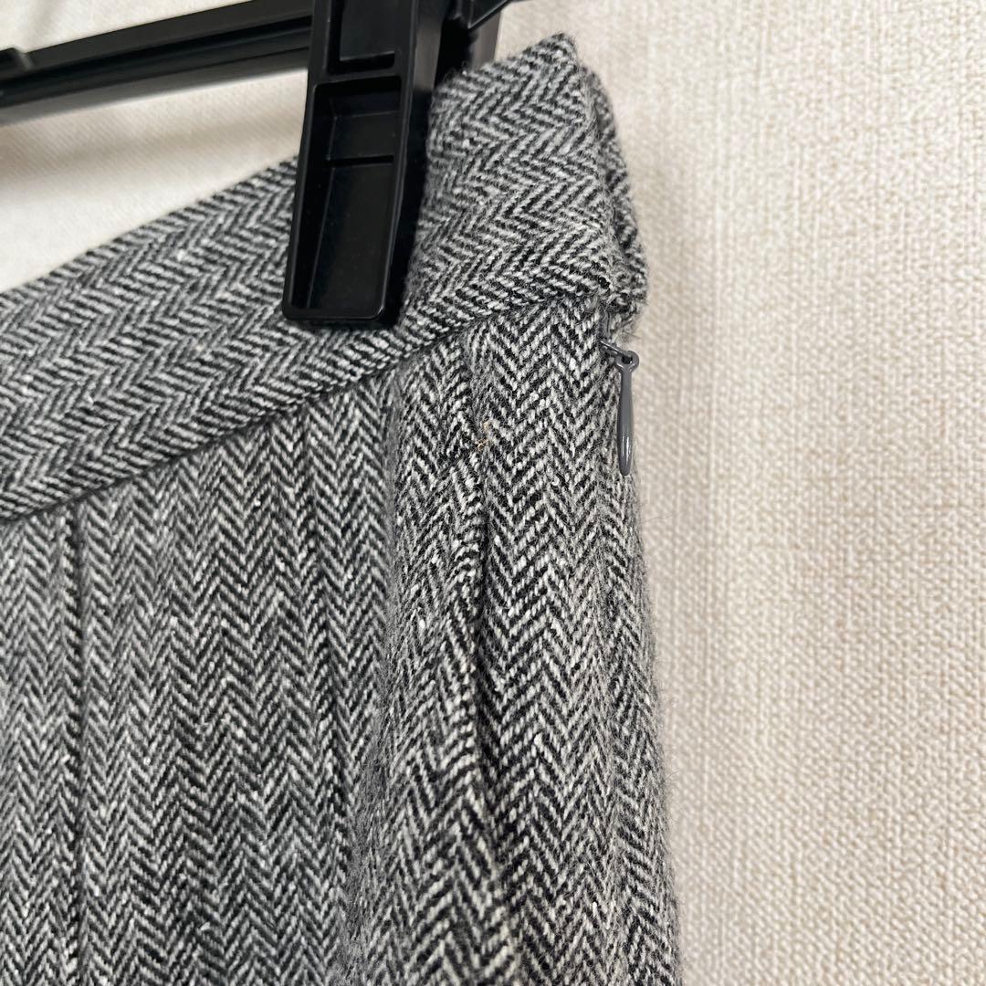 23区　44サイズ　シルクネップヘリンボーン ガウチョ パンツ