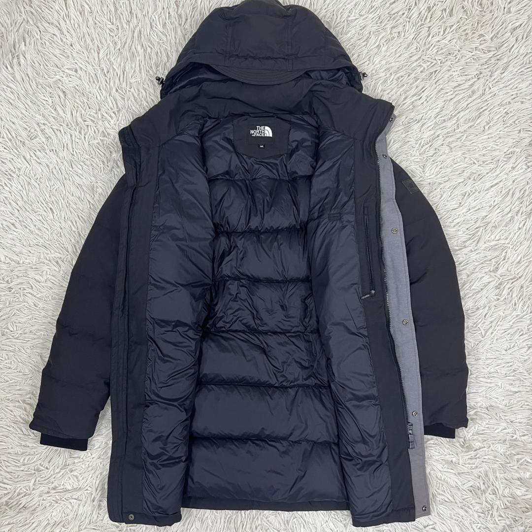 《美品》ノースフェイス ダウン モッズコート マクマード ブラック メンズ M