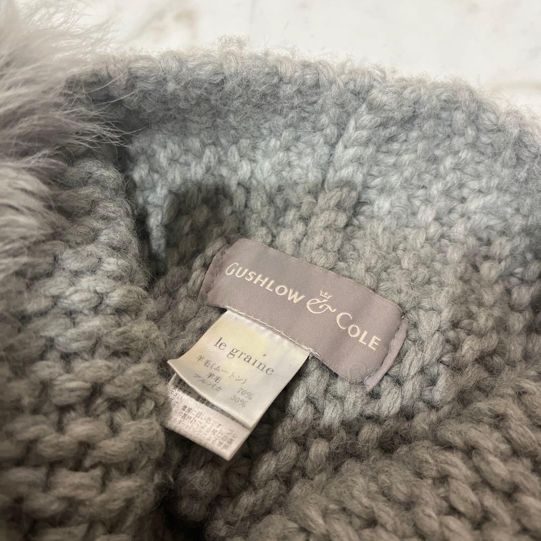 GUSHLOW & COLE グレー ネックウォーマー