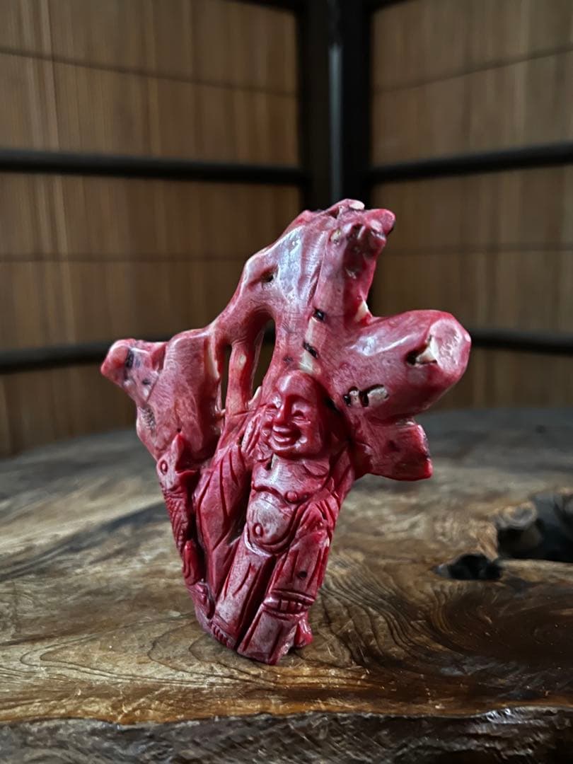 仏教美術 時代 珊瑚細工 恵比寿尊像 仏像