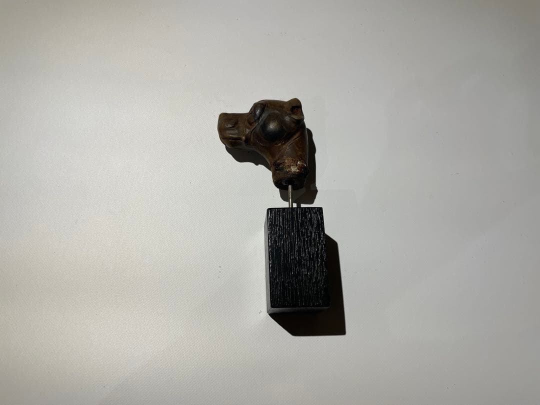 イギリス　アンティーク　ステッキ　柄の部分　犬　ドッグ　ハンドル