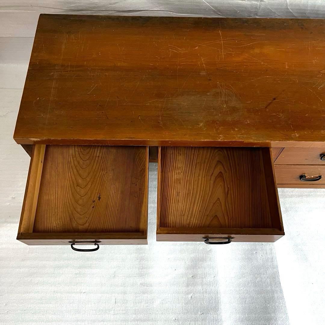 アンティーク　天然木　机　テーブル　取手カワイイ！　和風家具