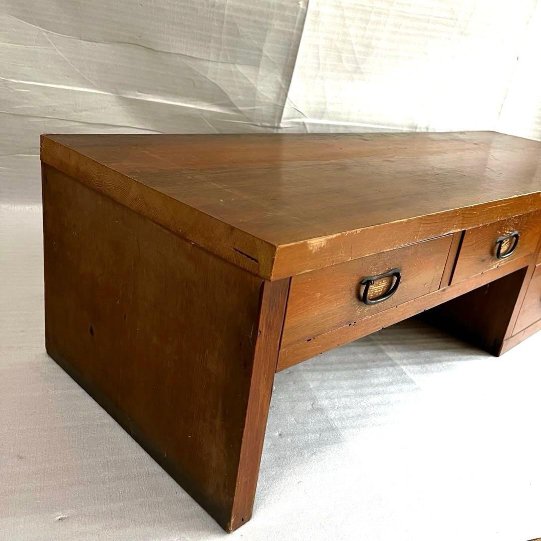 アンティーク　天然木　机　テーブル　取手カワイイ！　和風家具