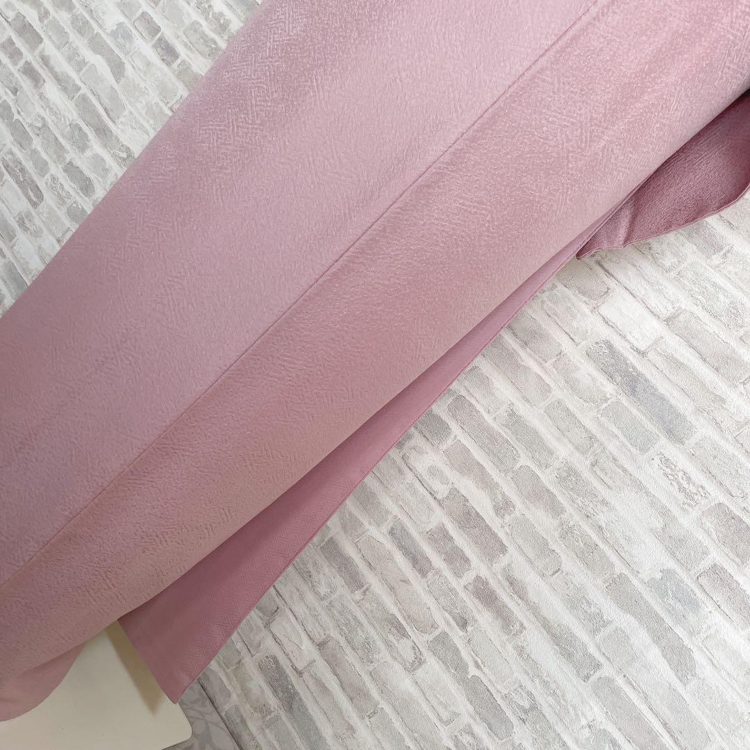 色無地　フルセット　三つ葉竜胆　紗綾形地紋　東京ますいわ屋　シンプル　I10