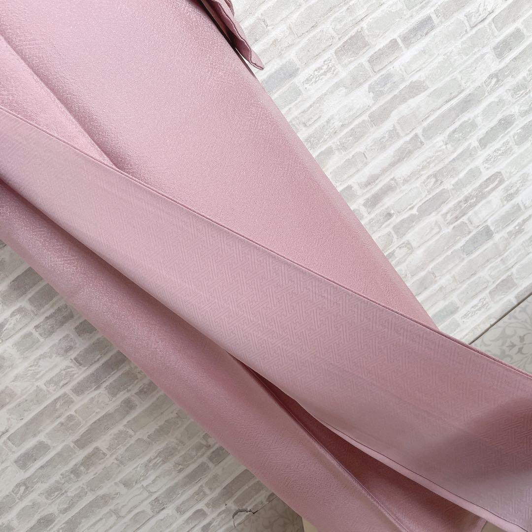 色無地　フルセット　三つ葉竜胆　紗綾形地紋　東京ますいわ屋　シンプル　I10