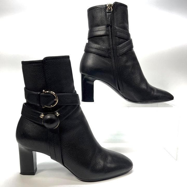 サルヴァトーレフェラガモ ショートブーツ　ガンチーニ　4 1/2 D