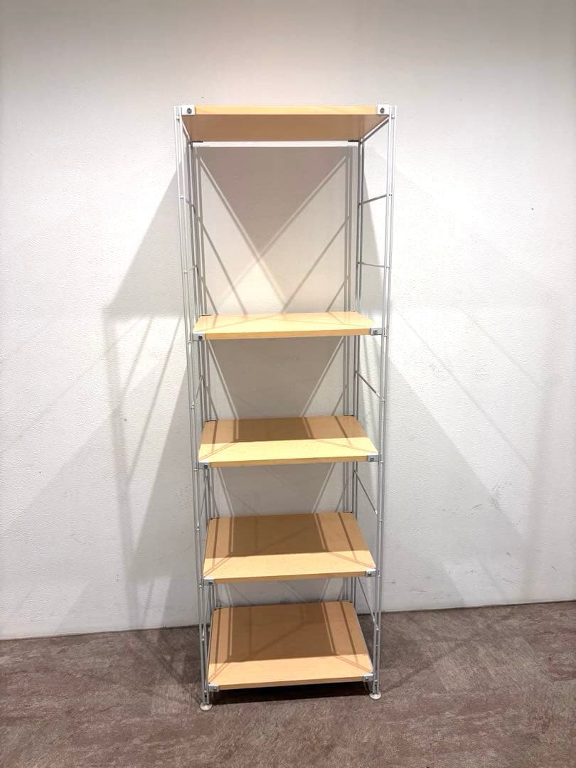 ⭐️美品⭐️無印良品⭐️スチールユニットシェルフ⭐️大⭐️木製棚⭐️帆立3本⭐️グレー