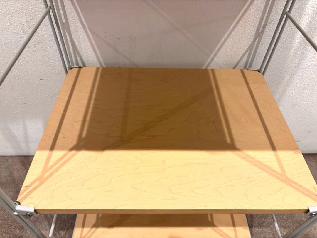 ⭐️美品⭐️無印良品⭐️スチールユニットシェルフ⭐️大⭐️木製棚⭐️帆立3本⭐️グレー
