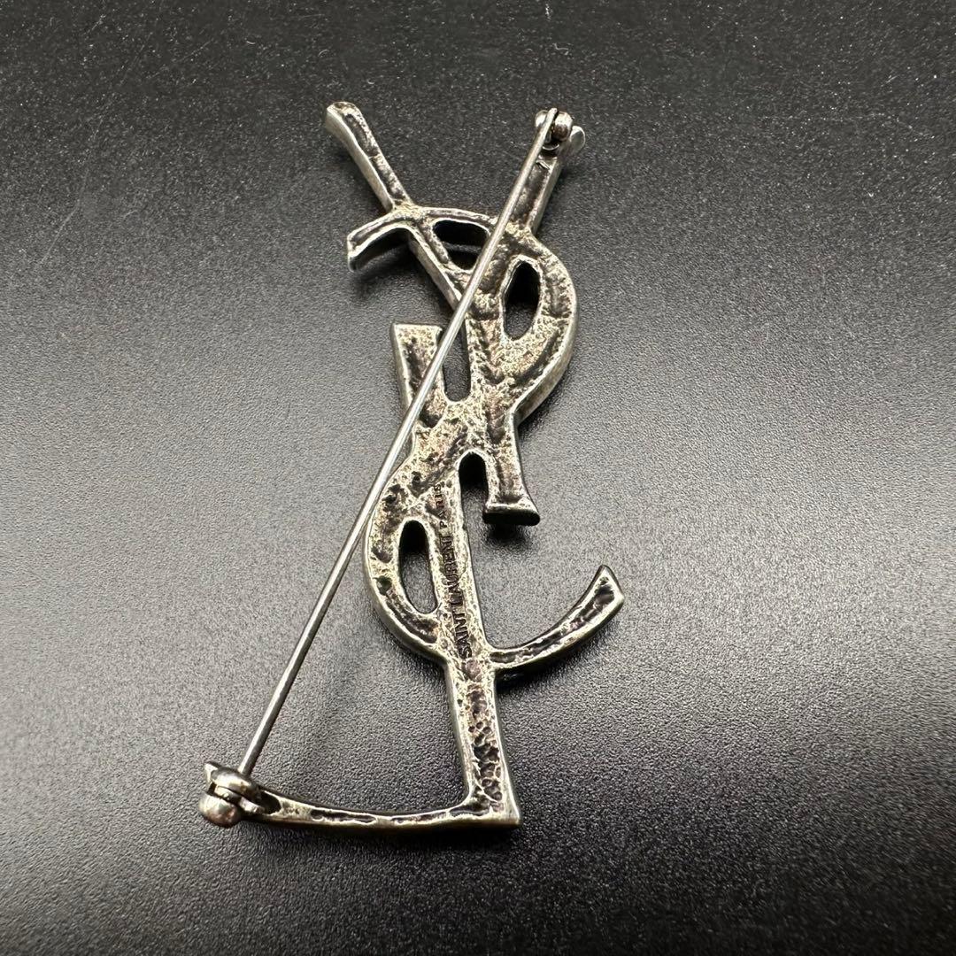 極美品✨　YSL　サンローランパリ　ブローチ　ロゴ　1310