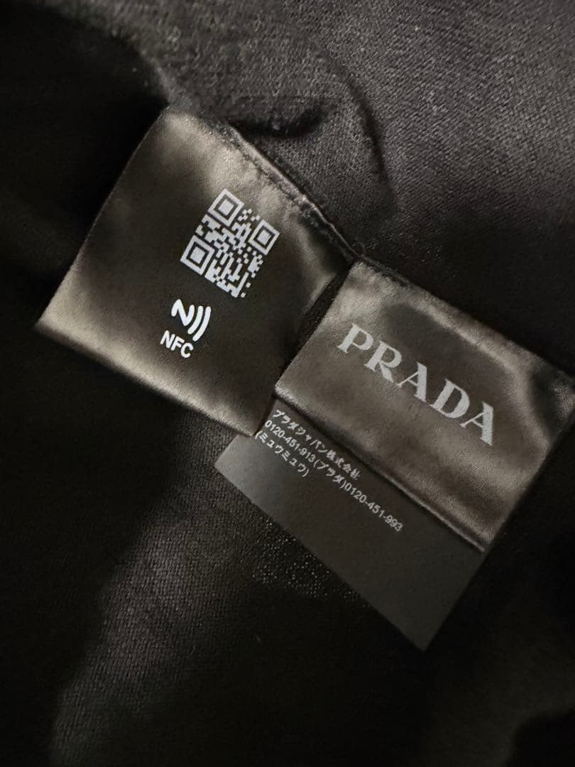 ★ PRADA プラダ コットン ニット セーター ブラック 46