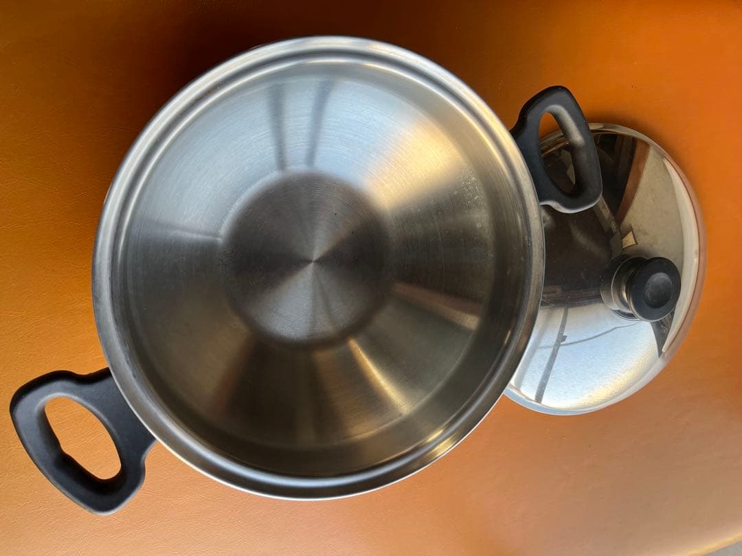 数回使用お買い得品万能中華鍋風！オープン調理もOK!アムウェイクィーンウォック