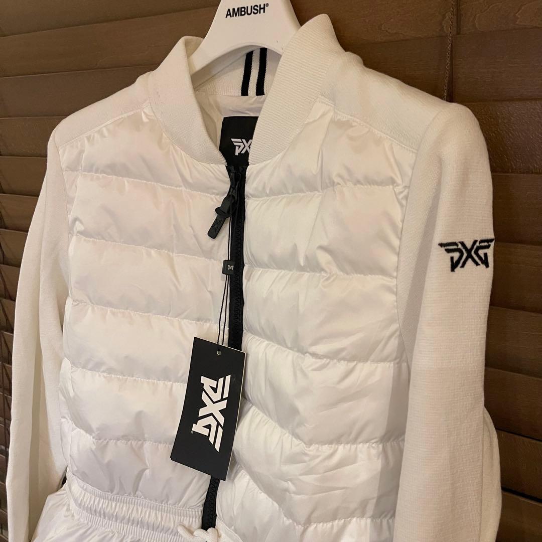 PXG 新作ゴルフ ウェア レディース ジャケット ダウン ニット トップス白L