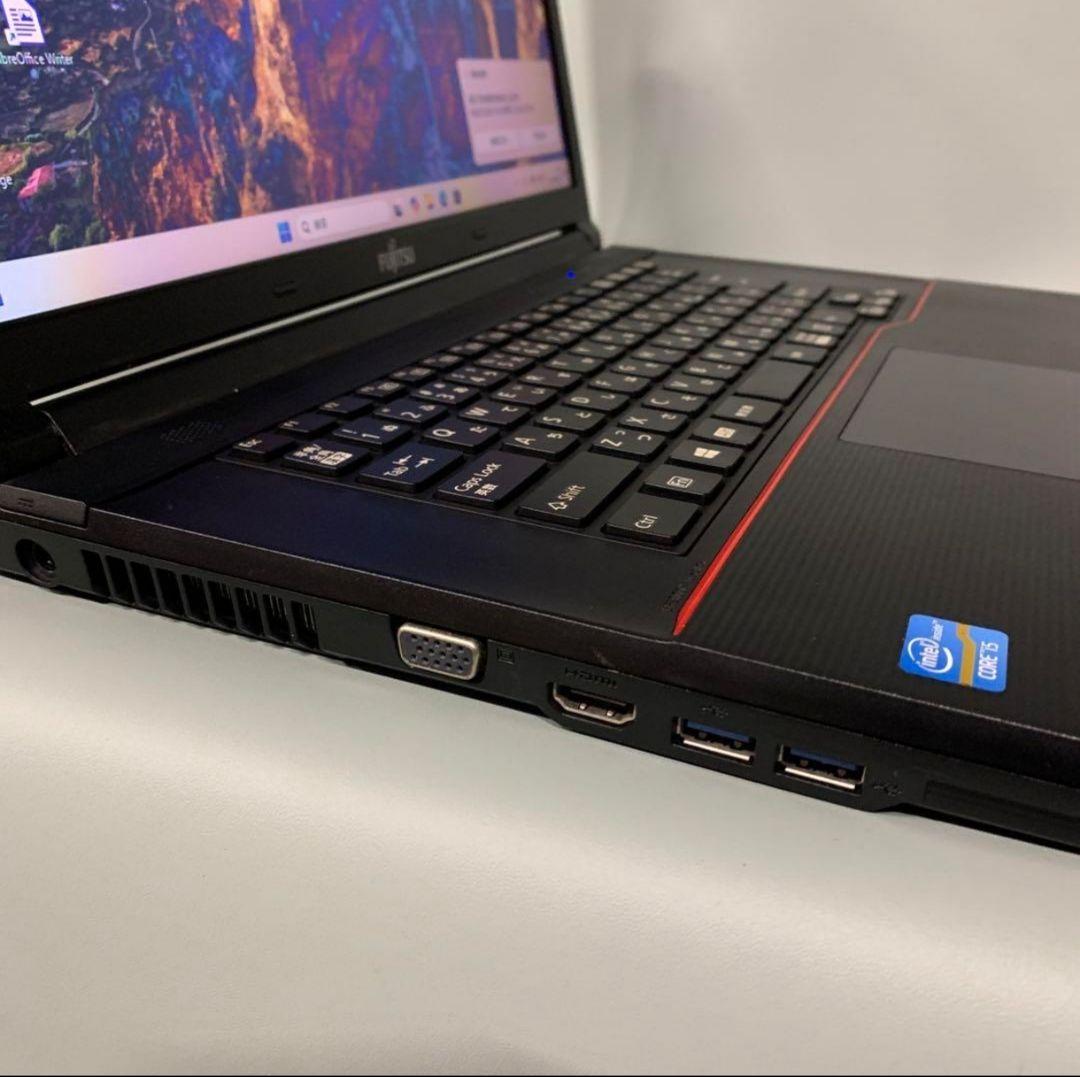 富士通　DVD 爆速SSD Windows11 ノートパソコン Core i5