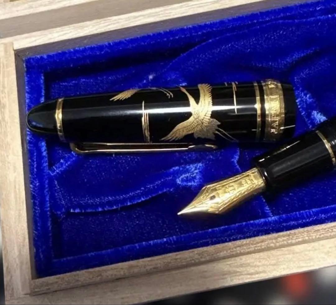 セーラー万年筆 蒔絵 プロフィット 21金 中字 万年筆 赤富士に鶴 新品未使用