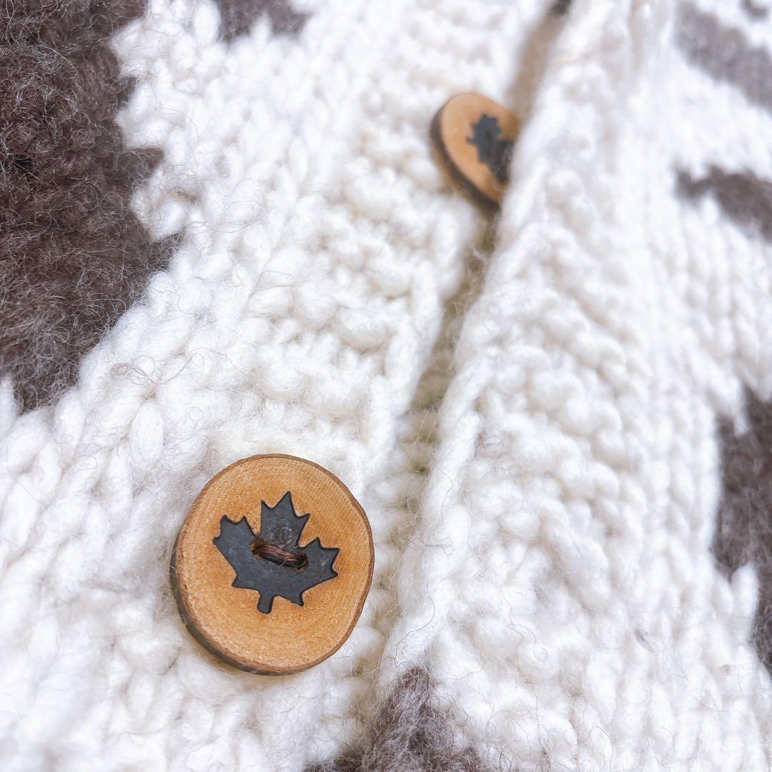 【美品】Kanata カナタ　カウチンニット　カーディガン　トナカイ