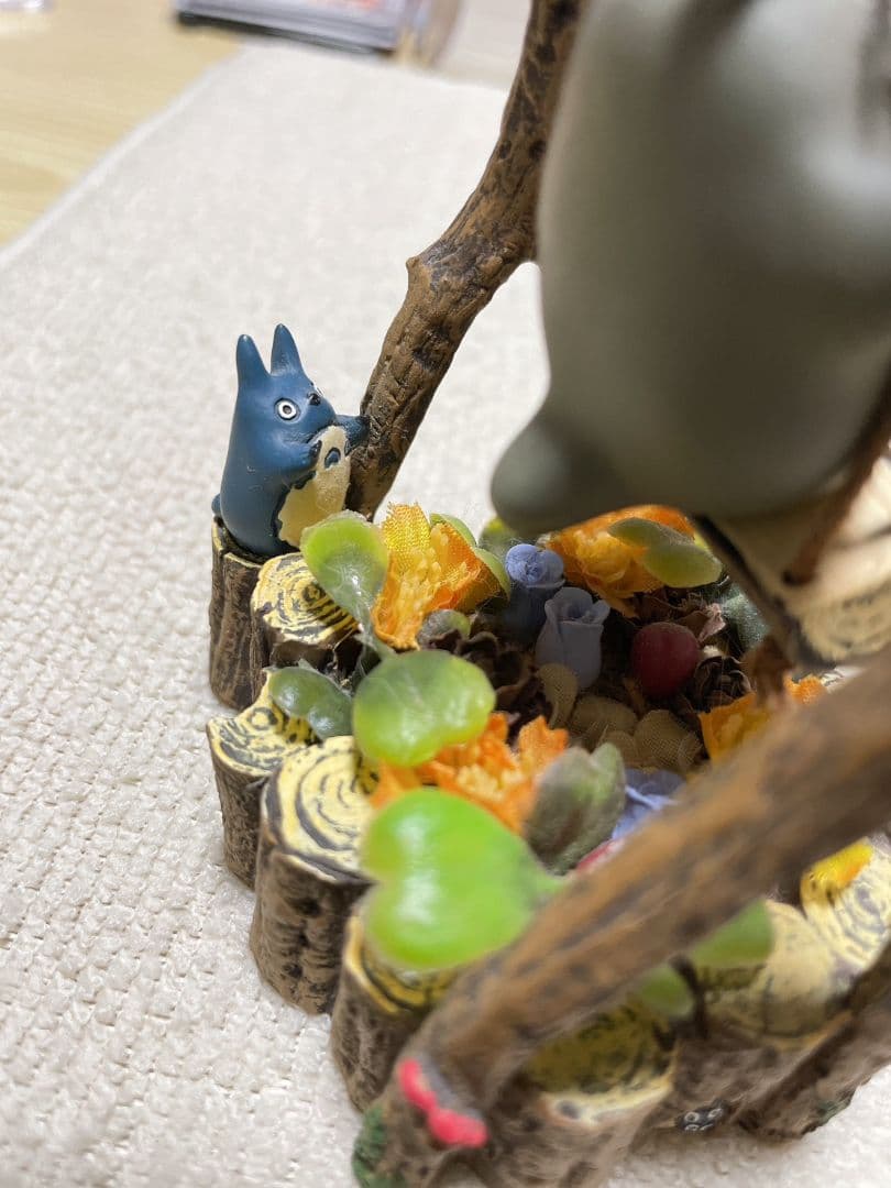 レア☆ となりのトトロ ジオラマ 雑木林の遊園地　丸太ブランコ