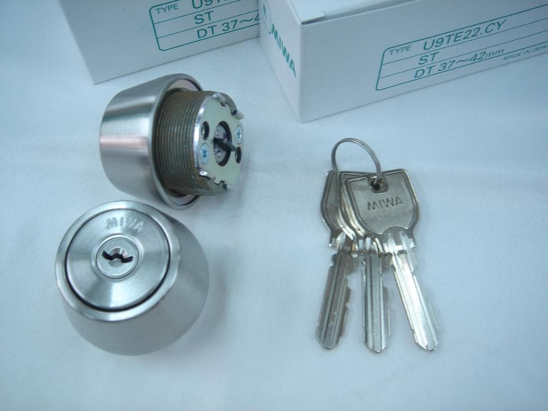 MIWA◆U9TE22.CYシリンダー(LSP)２個同一、１セット◆新品◆
