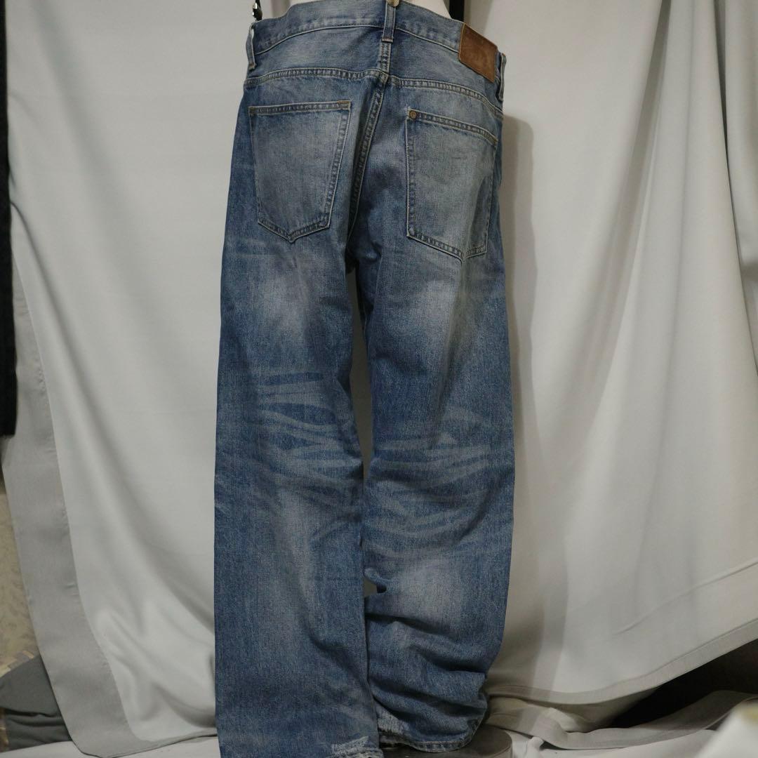 パンツ 2000's archive paint silver denim pants