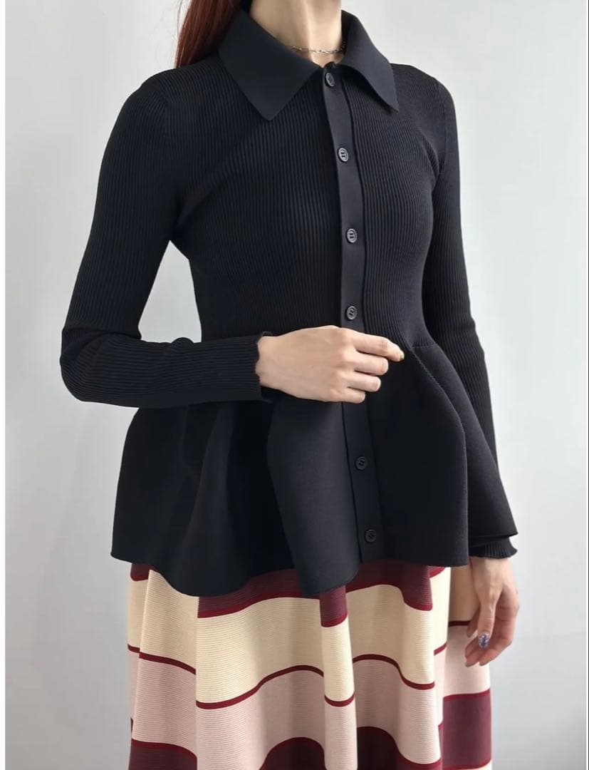 CFCL POTTERY SHIRTS CARDIGAN カーディガン　黒