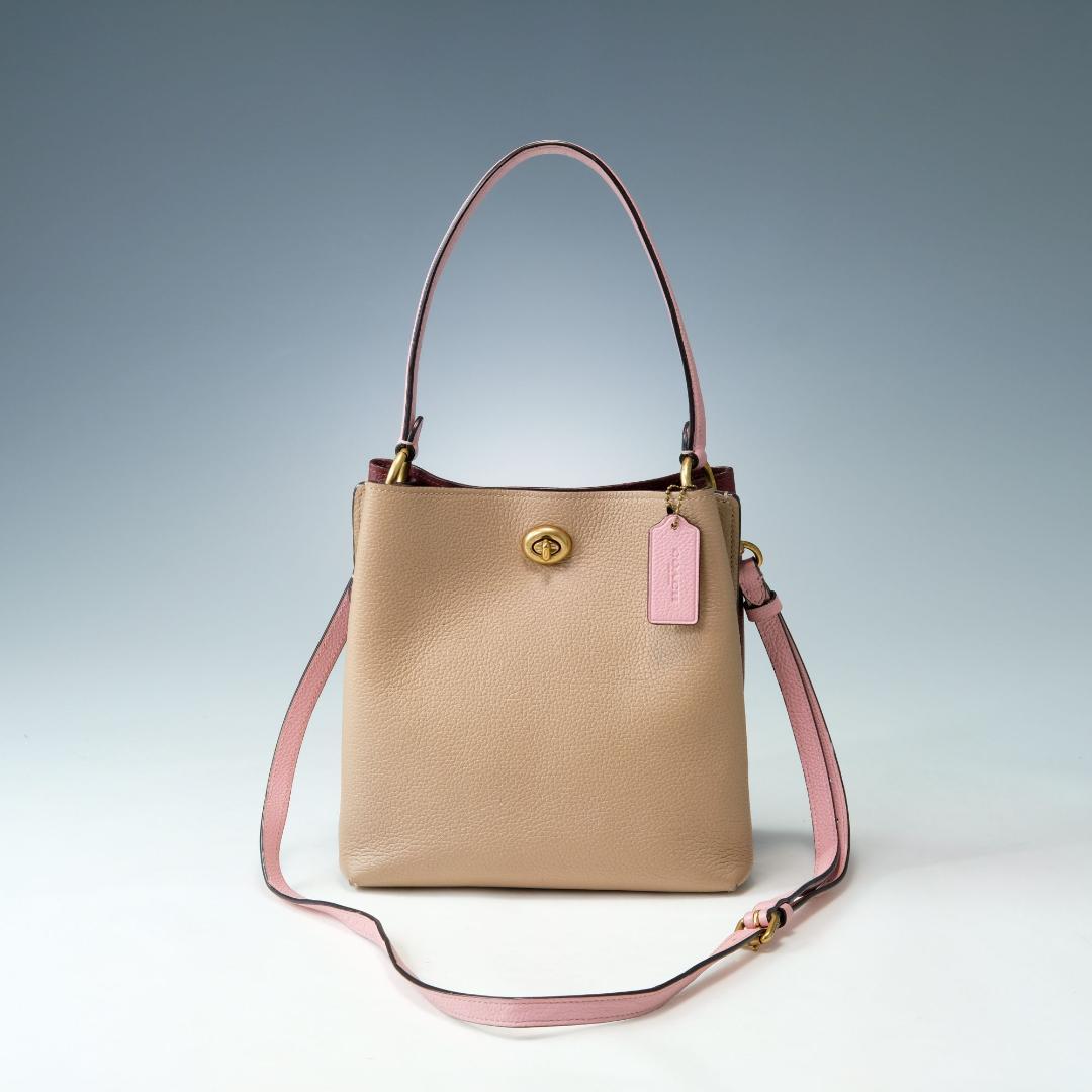 COACH 2WAY ショルダーバッグ　ハンドバッグ バーガンディ ピンク