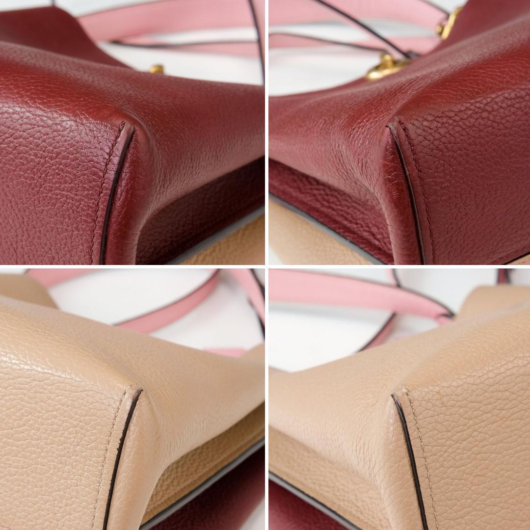 COACH 2WAY ショルダーバッグ　ハンドバッグ バーガンディ ピンク